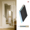 Urban Deco® Solid Wood Internal Door UK Made - Clear Glass - Cloud White Premium Primed - Bespoke Sizes