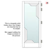 Urban Deco® Solid Wood Internal Door UK Made - Clear Glass - Cloud White Premium Primed - Bespoke Sizes