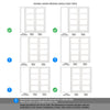 White Room Divider - Coventry White Primed Glazed Door Pair with Full Glass Side - 2018mm High - Multiple Widths
