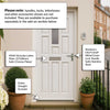 York Meranti Hardwood Wooden Front Door - Stippolyte Double Glazing - Colour Options