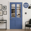 UK Made to Measure - Millgate Victorian 2L Interior Door - Clear Reeded  Glass - Premium Primed - 7 Colour Options