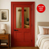 UK Made to Measure - Millgate Victorian 2L Interior Door - Clear Reeded  Glass - Premium Primed - 7 Colour Options