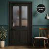 UK Made to Measure - Millgate Victorian 2L Interior Door - Clear Reeded  Glass - Premium Primed - 7 Colour Options