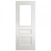 Windsor White Primed Internal Door - Clear Bevelled Glass