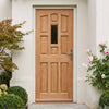York Meranti Wooden Front Door - Clear Toughened Double Glazing