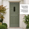 York Meranti Wooden Front Door - Clear Toughened Double Glazing