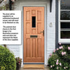 York Meranti Wooden Front Door - Clear Toughened Double Glazing
