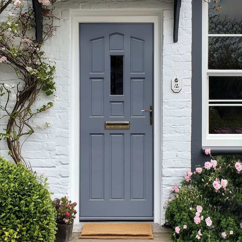 York Meranti Wooden Front Door - Clear Toughened Double Glazing