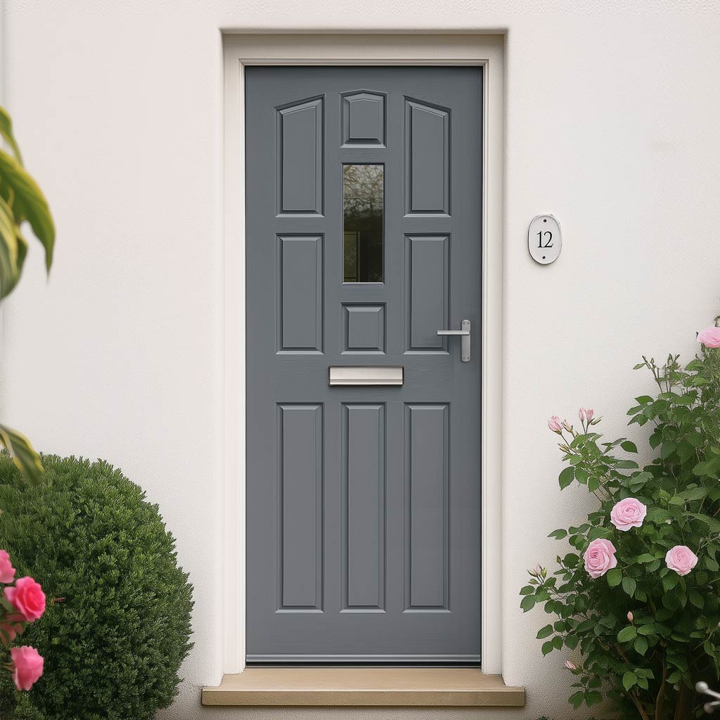 York Meranti Wooden Front Door - Clear Double Glazing - Colour Options