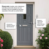 York Meranti Wooden Front Door - Clear Double Glazing - Colour Options