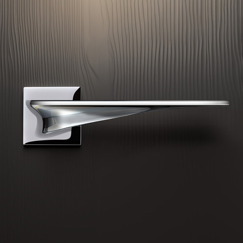Zenith Door Lever Handle - Polished Chrome
