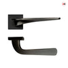 Zenith Double Door Lever Handle Pack - 8 Square Hinges - Matt Black - Combo Handle and Accessory Pack