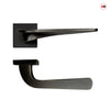 Zenith Double Door Lever Handle Pack - 8 Square Hinges - Matt Black - Combo Handle and Accessory Pack