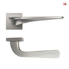 Zenith Double Door Lever Handle Pack - 6 Radius Cornered Hinges - Satin Finish - Combo Handle and Accessory Pack