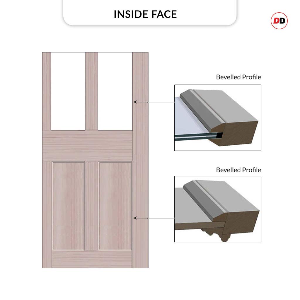 Exterior Colonial 2L 2P Front Door with Two Sidelights & Transom - Cus
