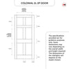 Exterior Colonial 2L 4P Front Door and Frame - Colour and Glass Options