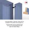 Thru Pairmaker - Heather Blue Primed - Converts two internal doors to a pair -  To suit 40mm or 35mm thick internal doors