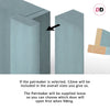 Brooklyn 4 Panel Solid Wood Internal Door Pair UK Made DD6307 - Eco-Urban® Sage Sky Premium Primed