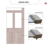 Exterior Victorian Nightingale 3L 2P Front Door with Transom - Customisable: Size, Colour, Glass Options