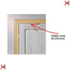 Simpli Internal Door Set - Shaker Oak 4 Pane Door - Clear Glass - Prefinished