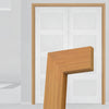 Made to Size Double Interior Unfinished Oak Veneered Frame and Simple Architrave Set - For 30 Minute Fire Doors
