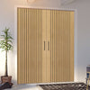 J B Kind Laminates Aria Oak Coloured Internal Internal Door Pair - Prefinished