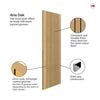 J B Kind Laminates Aria Oak Coloured Fire Internal Door Pair - 1/2 Hour Fire Rated - Prefinished