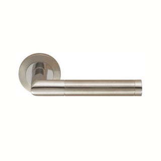 Image: Outlet - Treviri Mitre Satin Stainless Lever on Rose