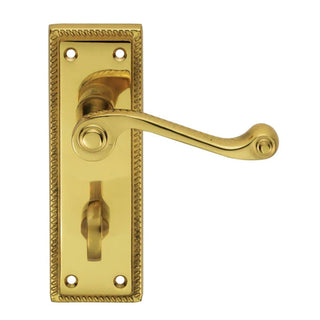 Image: Outlet - Georgian Lever on WC Backplate Contract - Polished Brass - CBG1WC