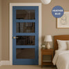 UK Made to Measure - Ashford 4L Interior Door - Tinted Glass - Premium Primed - 7 Colour Options
