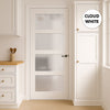 UK Made to Measure - Ashford 4L Interior Door - Frosted Glass - Premium Primed - 7 Colour Options