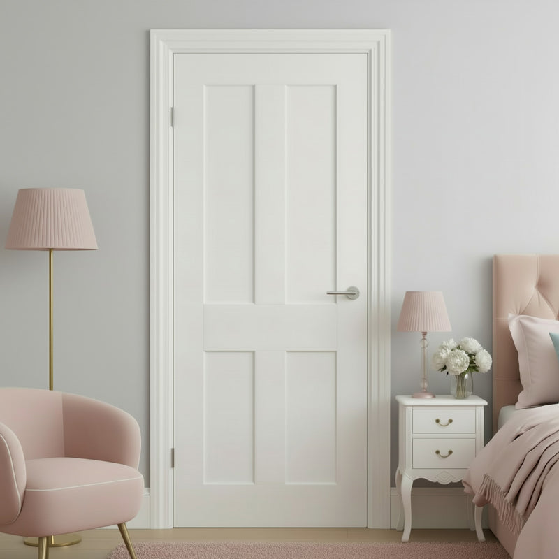 Ashford Smooth Moulded Internal Door - White Primed - 1/2 Hour Fire Rated