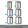 ThruEasi Black Room Divider - Astoria Clear Glass Prefinished Door with Full Glass Side