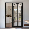 BlackRoom Divider - Astoria Clear Glass Prefinished Door with Full Glass Side