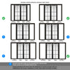 BlackRoom Divider - Astoria Clear Glass Prefinished Door Pair with Full Glass Sides