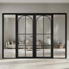 BlackRoom Divider - Astoria Clear Glass Prefinished Door Pair with Full Glass Sides