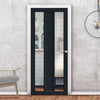 Avenue 2 Pane 1 Panel Solid Wood Internal Door UK Made DD6410G Clear Glass - Eco-Urban - Colour Options