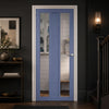 Avenue 2 Pane 1 Panel Solid Wood Internal Door UK Made DD6410G Clear Glass - Eco-Urban - Colour Options