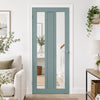 Avenue 2 Pane 1 Panel Solid Wood Internal Door UK Made DD6410G Clear Glass - Eco-Urban - Colour Options