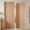 Belize Oak Fire Internal Door Pair - 1/2 Hour Fire Rated