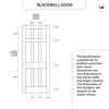 Exterior Georgian Blackwell 6L 3P Front Door and Frame - Colour and Glass Options