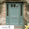 Exterior Georgian Blackwell 3L 6P Front Door with Two Sidelights - Customisable: Size, Colour, Glass and Sidelight Options