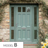 Exterior Georgian Blackwell 3L 6P Front Door with Two Sidelights - Customisable: Size, Colour, Glass and Sidelight Options