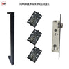 Concord 280mm Back to Back Pull Handle Pack - 3 Square Hinges - Matt Black