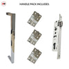 Concord 280mm Back to Back Pull Handle Pack - 3 Square Hinges - Polished Stainless Steel