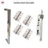 Concord 280mm Back to Back Pull Handle Pack - 4 Square Hinges - Polished Stainless Steel