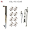 Concord 280mm Back to Back Double Door Pull Handle Pack - 8 Square Hinges - Polished Stainless Steel