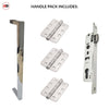 Concord 280mm Back to Back Pull Handle Pack - 3 Radius Cornered Hinges - Polished Stainless Steel
