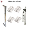 Concord 280mm Back to Back Pull Handle Pack - 4 Radius Cornered Hinges - Polished Stainless Steel