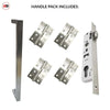 Concord 280mm Back to Back Pull Handle Pack - 4 Square Hinges - Satin Stainless Steel